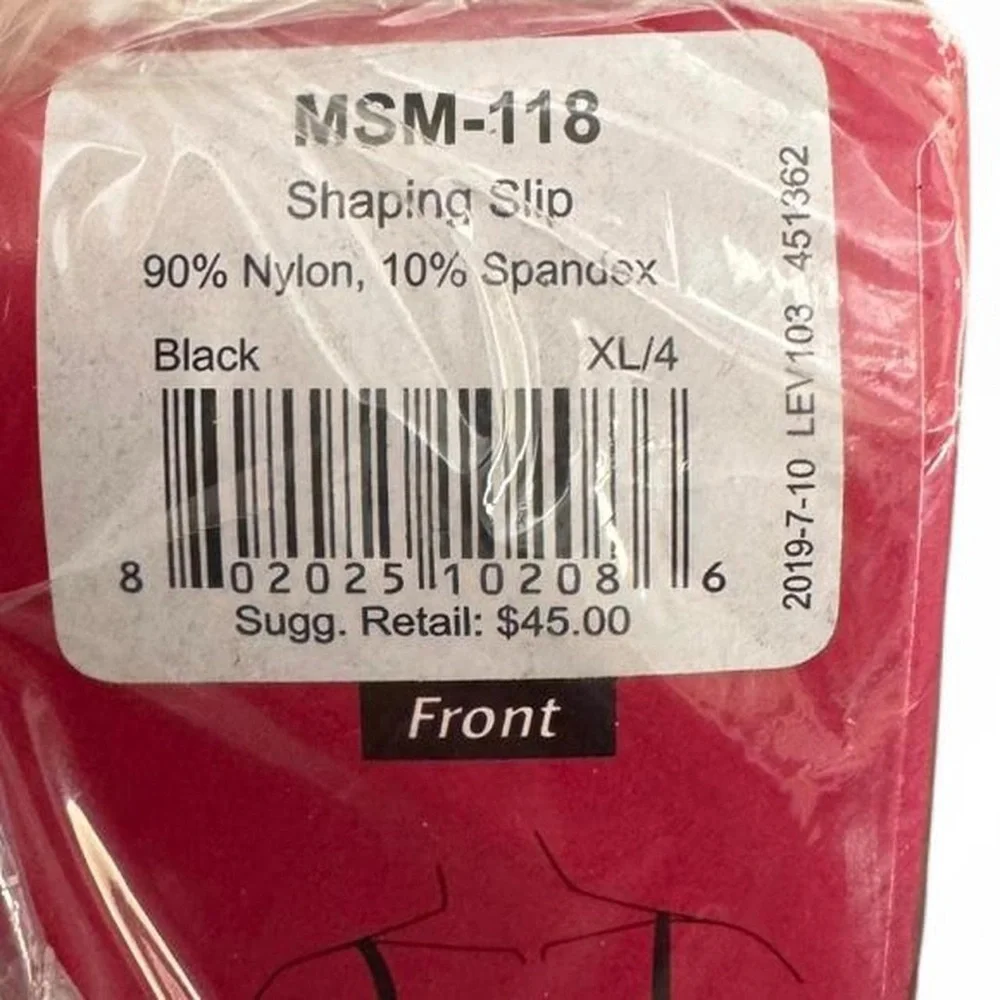 MeMoi SlimMe Black Shaping Slip XL NIP - Picture 4 of 5